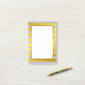 Goud Paars Stripe witte streep schoon Post-it® Notes (Op bureau)