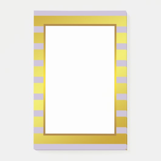 Goud Paars Stripe witte streep schoon Post-it® Notes (Voorkant)