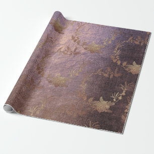 Goud Paarse Amethist Krans Vintage Royal Cadeaupapier