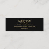 Goud paarse amethyste gemstone geode mini visitekaartje (Achterkant)