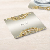 Goud  papier Onderzetter (Schuin)