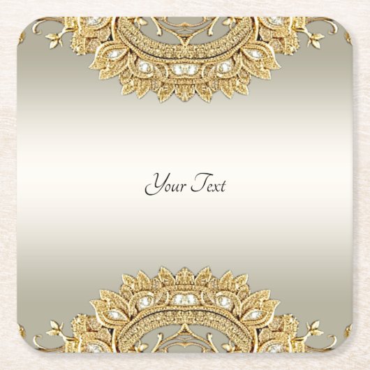 Goud  papier Onderzetter (Voorkant)