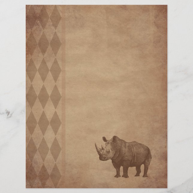 Goud papier - rhino (Voorkant)