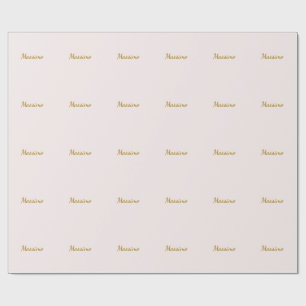 Goud & Pastel Kleur Calligrafie Elegante Gewone Na Cadeaupapier
