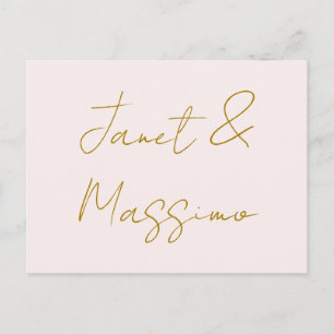 Goud & Pastel Kleur Calligrafie Elegante Gewone Na Feestdagenkaart