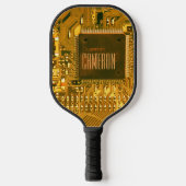 Goud PCB's Printkaart Microchip Aangepast Pickleball Paddle (Voorkant)