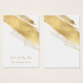 Goud penseel met weergavekaarten visitekaartje (Voorkant /achterkant)