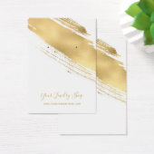 Goud penseel met weergavekaarten visitekaartje (Bureau)