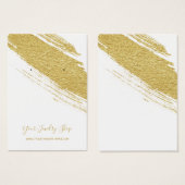 Goud penseel met weergavekaarten visitekaartje (Voorkant /achterkant)