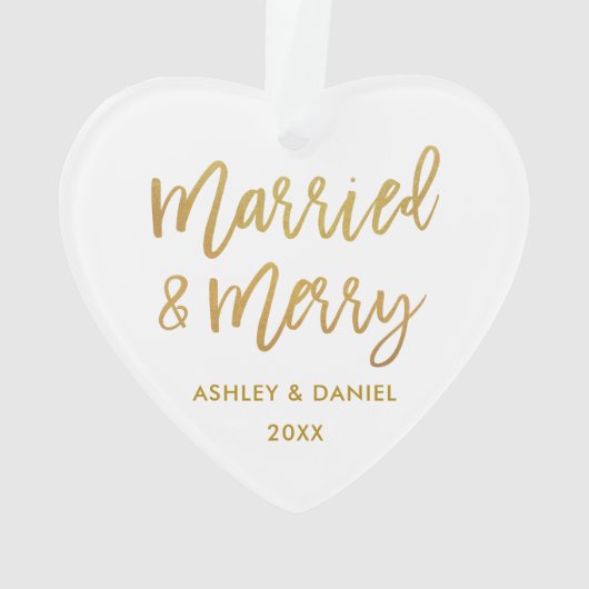 Goud penseelscript, gehuwd en verrukt weddenschap ornament (achterkant)
