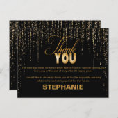 Goud Pensioen Bedankt Kaarten (Voorkant / Achterkant)