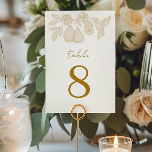 Goud Perfect Pear Trouwtafel Nummer Kaart