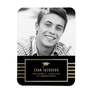 Goud Pet - EDITABLE KLEUR Afstuderen Magnet Magneet