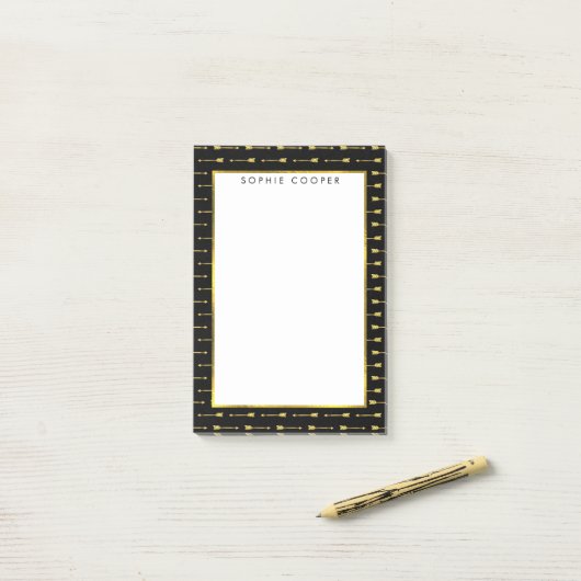 Goud pijlen Aangepaste notities Post-it® Notes (Op bureau)
