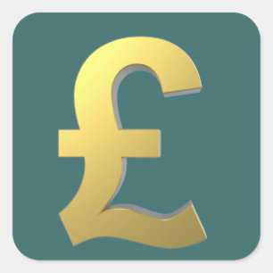 Goud Pond Sign Graphic Vierkante Sticker