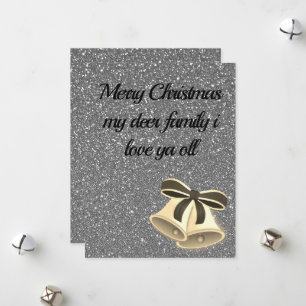 Goud; prachtig, Cool Silver Holiday Card Feestdagenkaart