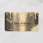 Goud Private Party Bartender Visitekaartje (Voorkant)