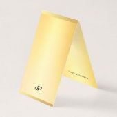 Goud Professioneel Modern Monogram Elegant Eenvoud Visitekaartjes (Achterkant)