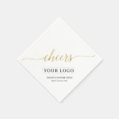 Goud Proost | Simple Business Logo Aangepaste teks Servet (Hoek)
