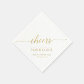 Goud Proost | Simple Business Logo Aangepaste teks Servet (Hoek)