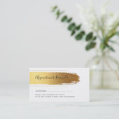 Goud pushslag modern design visitekaartje (Staand voorkant)