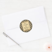 Goud reliëfkant ronde sticker (Envelop)