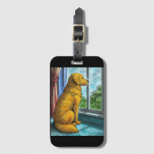 goud retriever bagagelabel (Voorkant (verticaal))