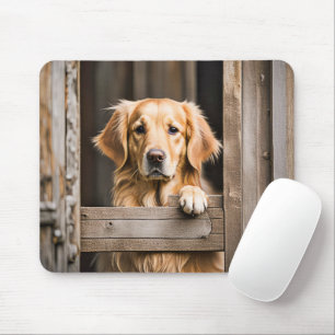Goud Retriever In Schuurraam Muismat