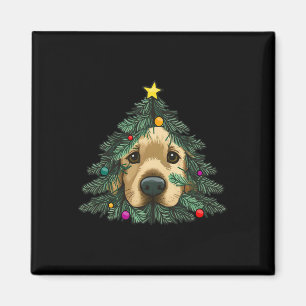 Goud-retriever-puppy In Kerstboom Magneet