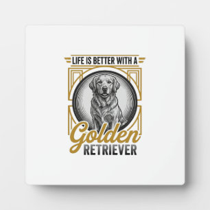 Goud Retriever Vintage Gravure Hond Liefhebber Shi Fotoplaat