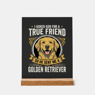 Goud Retriever Ware Vriend Hond Acryl Bord