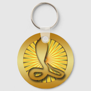 GOUD RETRO COBRA SLEUTELHANGER