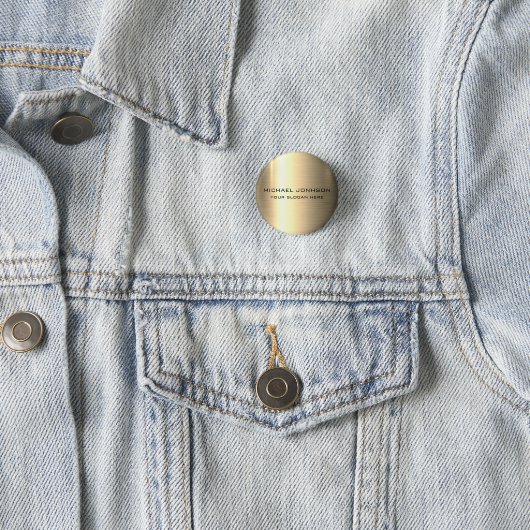 Goud roestvrij staal Metaal Button (In situ)