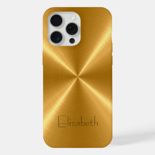 Goud roestvrij staal metaal iPhone 15 pro max hoesje