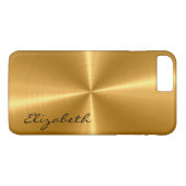 Goud roestvrij staal Metaalkijk Case-Mate iPhone Case (Achterkant (Horizontaal))