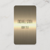Goud roestvrij staal Metaalkijk Visitekaartje (Voorkant)