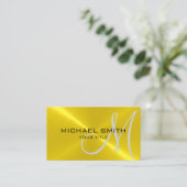 Goud roestvrij staalmonogram visitekaartje (Staand voorkant)