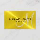 Goud roestvrij staalmonogram visitekaartje (Voorkant)