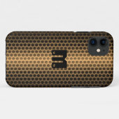 Goud, roestvrij stalen metalen gat Case-Mate iPhone case (Achterkant (horizontaal))