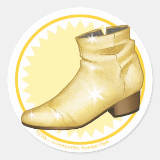 Goud Ronde Sticker (Voorkant)