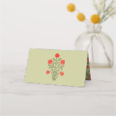  Goud Rood Bloemen Etsen Plaatskaarten (Achterkant)