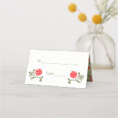  Goud Rood Bloemen Etsen Plaatskaarten (Voorkant)