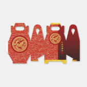Goud Rood Chinees Paard papier-cut 2026 GFB Bedankdoosjes (Uitgevouwen)