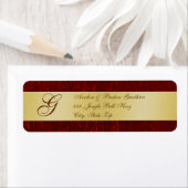 Goud & Rood Monogram Nieuwjaar Labels (Insitu)