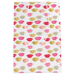 Goud Rood Roze Waterverf Lippen Medium Cadeauzakje