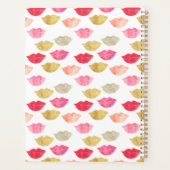 Goud Rood Roze Waterverf Lippen Planner (Achterkant)