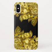 Goud roos en zwarte marmer Case-Mate iPhone case (Achterkant)