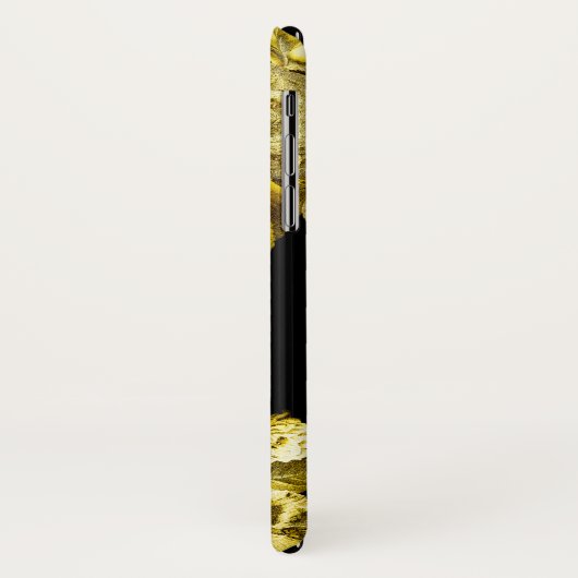 Goud roos en zwarte marmer Case-Mate iPhone case (Achterkant/links)