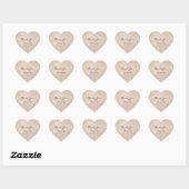 Goud Roos Glitter Naam Blush Roze Hart Dank Hart Sticker (Vel)