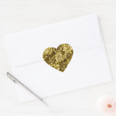 Goud roos hart sticker (Envelop)